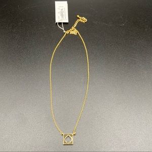 NWT Kate Spad -Gold Hole Punch Necklace w/ dustbag